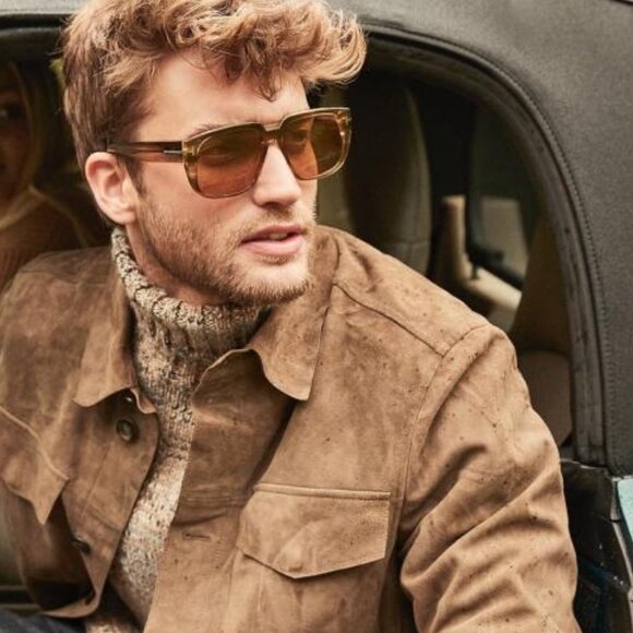 Tom Ford FT1025 55E Oliver 02 Square Sunglasses - Coloured  display picture 1